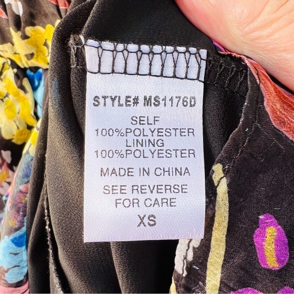 MEET ME IN SANTORINI FLORAL HALTER TIERED RUFFLE FOREST FAIRY MAXI DRESS SIZE XS - Picture 14 of 15